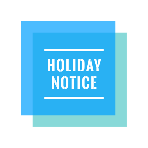 Aviso de vacaciones del Día de limpieza de tumbas